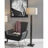 Homeroots Black Wood Floor Lamp18 x 18 x 61.5 in. 372870